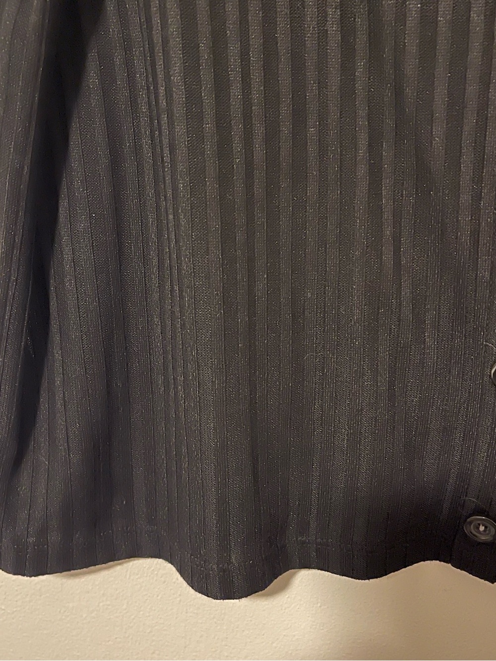 H&M Black Ribbed Button-Front Tank Top - Picture 2 of 2